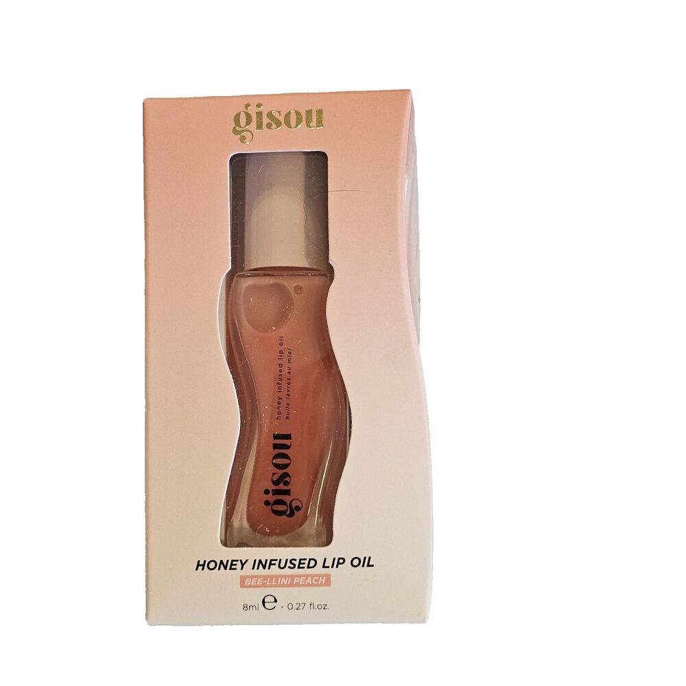 Gisou Honey Infused Bee-Llini Peach Lip Oil Tinted Long Lasting Hydration NIB